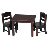 Doll Table and Chair Set in Espresso