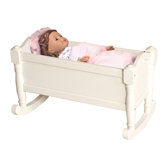 Doll Cradle in White