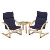 Red Rocker 3 Piece Kiddie Chair Set
