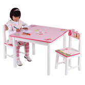 Butterfly Buddies Kids 3 Piece Table and Chairs Set