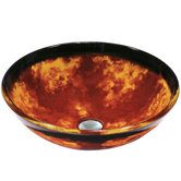Auburn/Mocha Fusion Tempered Glass Vessel Sink