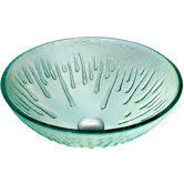 Icicles Clear Tempered Glass Vessel Sink