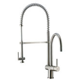 Single Handle Single Hole Pot Filler Kitchen Faucet with Pull-Down Spray