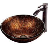Kenyan Twilight Vessel Sink with Faucet