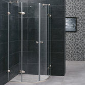Neo-Angle Round Double Door Frameless Shower Enclosure