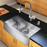 All in One 36" Farmhouse Kitchen Sink and Faucet Set