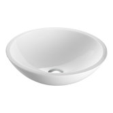 Flat Edged Stone Glass Vessel Bathroom Sink