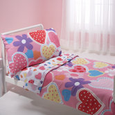 Hearts 4 Piece Toddler Bedding Set