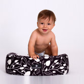 Nursing Pillow in Black and White Leaf