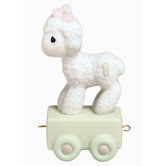 "Birthday Train Happy Birthday" Little Lamb Figurine