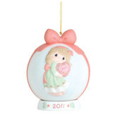 "Love Is The Best Gift of All" Dated 2011 Ball Ornament