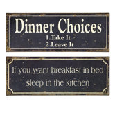2 Piece Breakfast and Dinner Sign Set