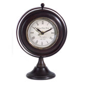 Round Desk Clock in Black