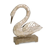 Fenella Capiz Shell Double Sided Swan Figurine