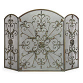Royal 3 Panel Wrought Iron Fireplace Screen
