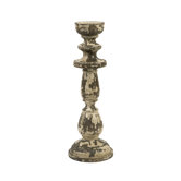Armida Carved Mango Wood Candlestick
