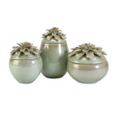 Tilly Floral Lidded Vases (Set of 3)
