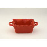 BIA Wavy Bakeware Large Square Roaster in Red