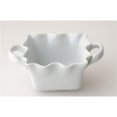 BIA Wavy Bakeware Square Ramekin in White (Set of 4)