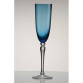 Artland Aldrich Flute Glass in Blue (Set of 4)