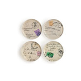 Rosanna Italian Postcard Glass Coaster (Set of 4)