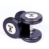 70 lbs Pro-Style Cast Dumbbells in Black