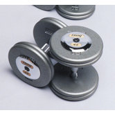 95 lbs Pro-Style Cast Dumbbells in Gray