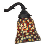 Amber and Brown Mosaic Ceiling Fan Glass Shades