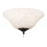 Rust and Cream Speckled Ceiling Fan Glass Bowl Shade