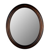 Premier Series Oval Mirror in Dark Walnut
