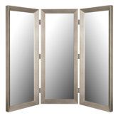 Room Divider Mirror in Baroni Silver