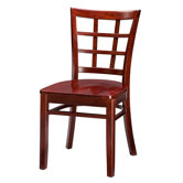 Beechwood Lattice Back Side Chair