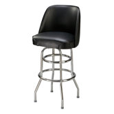 Classic Double Ring 26" Metal Swivel Counter Stool