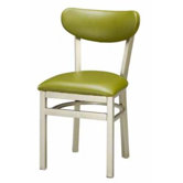 Steel Upholstered Back Side Chair