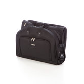 52" Tri-Fold Nylon Garment Bag in Black with Leather Handles