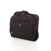 45" Mid Length Nylon Black Garment Bag with Leather Handles