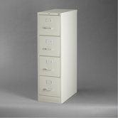26.5" Deep Commercial 4 Drawer Letter Size High Side Vertical File Cabinet
