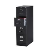 25" Deep Commercial 4 Drawer Letter Size High Side Vertical File Cabinet