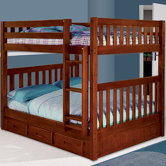 Weston Full over Full Bunk Bed with Built-In Ladder and Storage