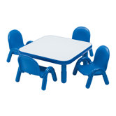 Square Baseline Toddler Table And Chair Set in Royal Blue