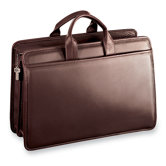 Platinum Double Gusset Zip Top Briefcase