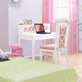 Hearts 37.5" W Writing Desk with Hutch