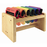 6 Piece Paper Crimpers in Hardwood Rack