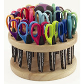 24 Piece Kraft Edger Scissors with Rotating Rack