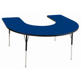 60" x 66" Horseshoe Adjustable Activity Table