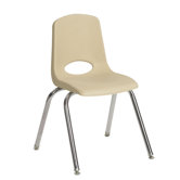 18" Plastic Stack Chair with Chrome Legs