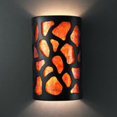 Ambiance Open Top and Bottom Small Cobblestones Wall Sconce