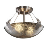 Fusion Two Light Semi Flush Bowl