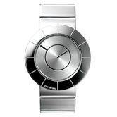 To Watch with Silver Circle-Shaped Case