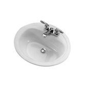 20" x 17" Enameled Steel Atlanta Drop In Bathroom Sink